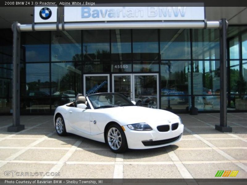 Alpine White / Beige 2008 BMW Z4 3.0i Roadster