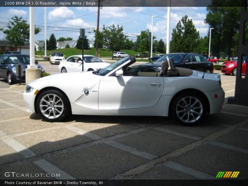 Alpine White / Beige 2008 BMW Z4 3.0i Roadster