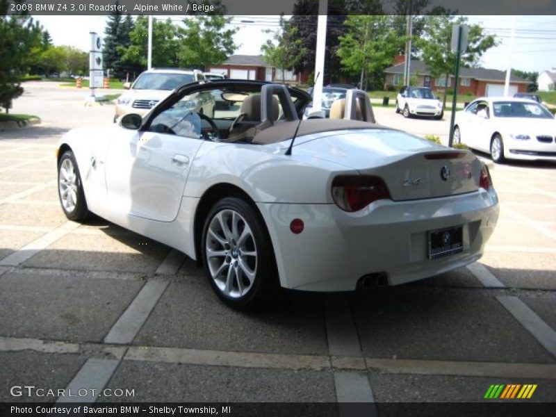 Alpine White / Beige 2008 BMW Z4 3.0i Roadster