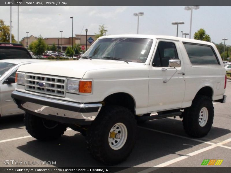 White / Gray 1989 Ford Bronco 4x4