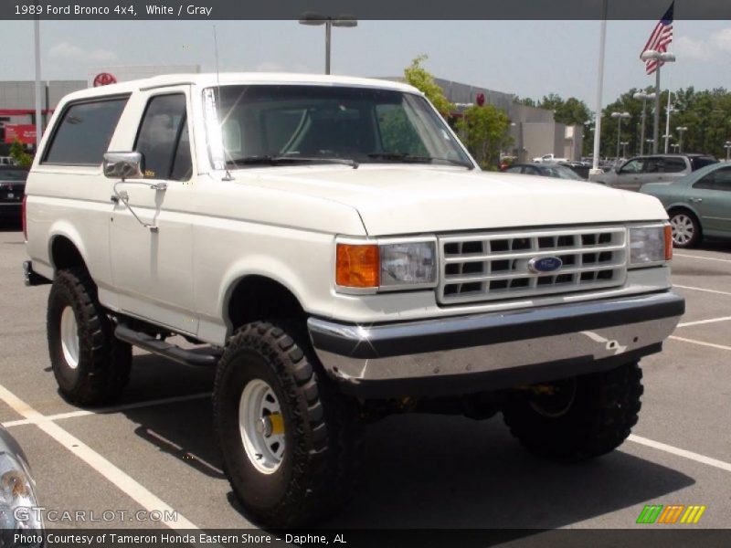 White / Gray 1989 Ford Bronco 4x4