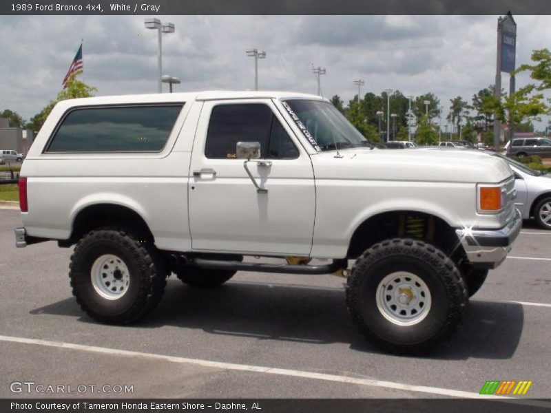 White / Gray 1989 Ford Bronco 4x4
