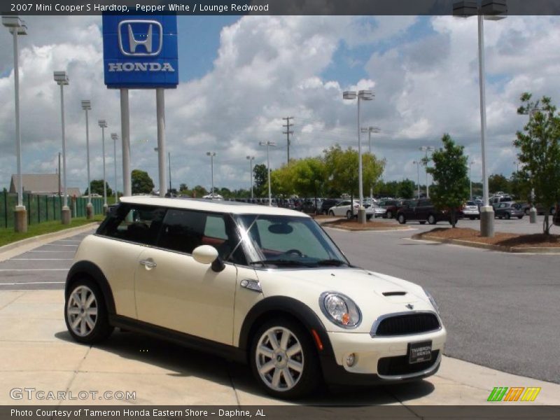 Pepper White / Lounge Redwood 2007 Mini Cooper S Hardtop