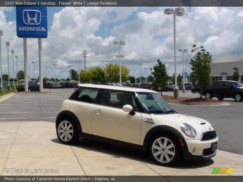Pepper White / Lounge Redwood 2007 Mini Cooper S Hardtop