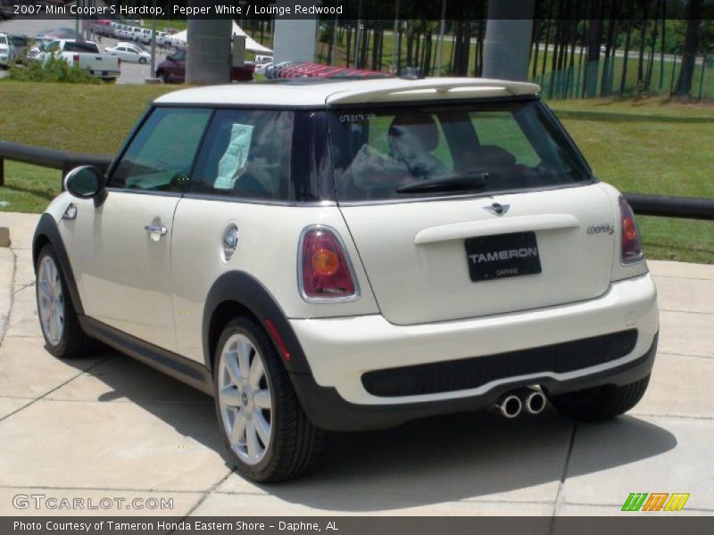Pepper White / Lounge Redwood 2007 Mini Cooper S Hardtop