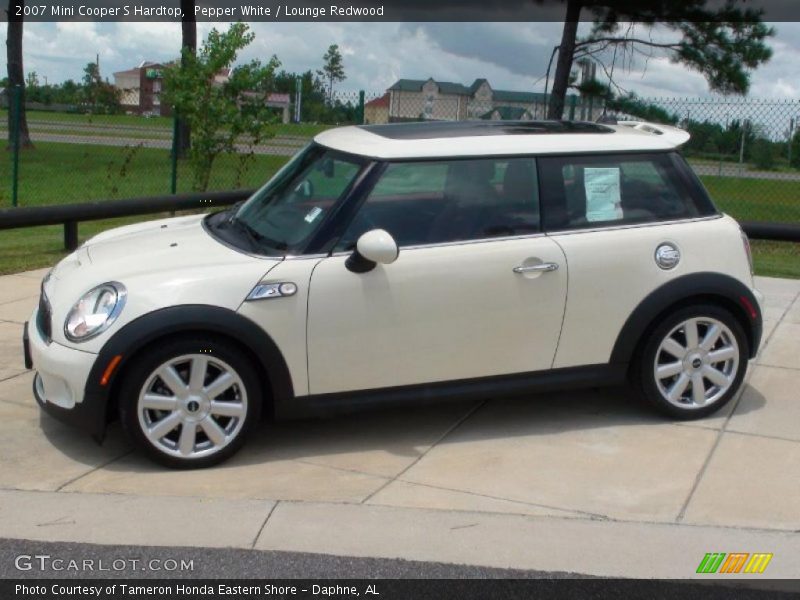 Pepper White / Lounge Redwood 2007 Mini Cooper S Hardtop