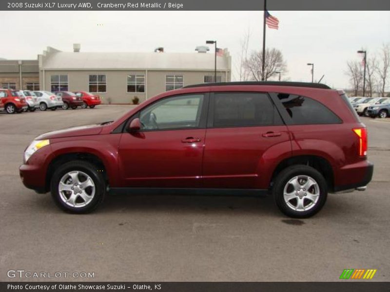 Cranberry Red Metallic / Beige 2008 Suzuki XL7 Luxury AWD