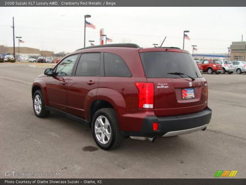 Cranberry Red Metallic / Beige 2008 Suzuki XL7 Luxury AWD