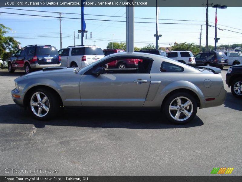 Vapor Silver Metallic / Dark Charcoal 2008 Ford Mustang V6 Deluxe Convertible