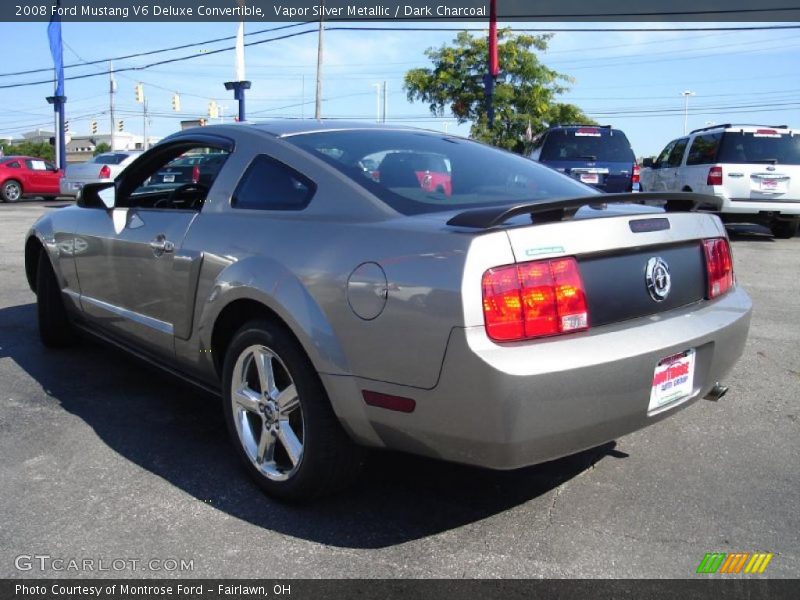 Vapor Silver Metallic / Dark Charcoal 2008 Ford Mustang V6 Deluxe Convertible