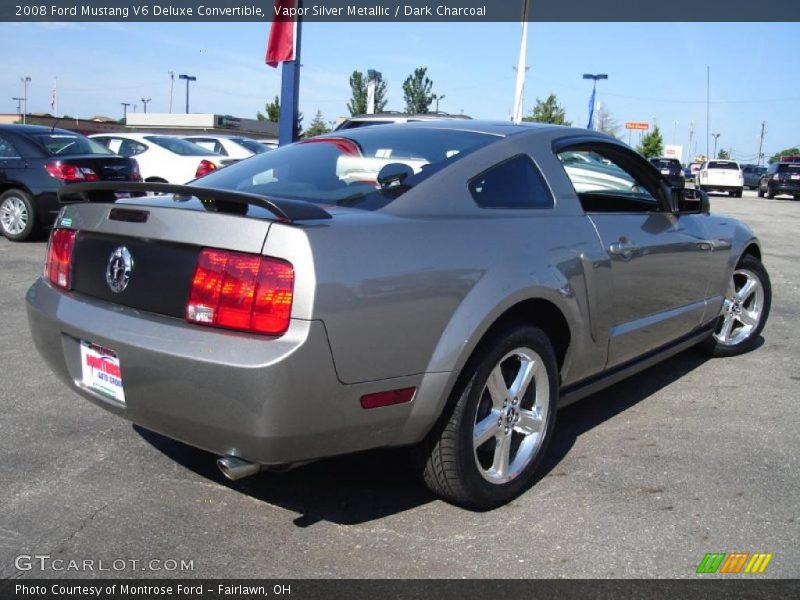 Vapor Silver Metallic / Dark Charcoal 2008 Ford Mustang V6 Deluxe Convertible