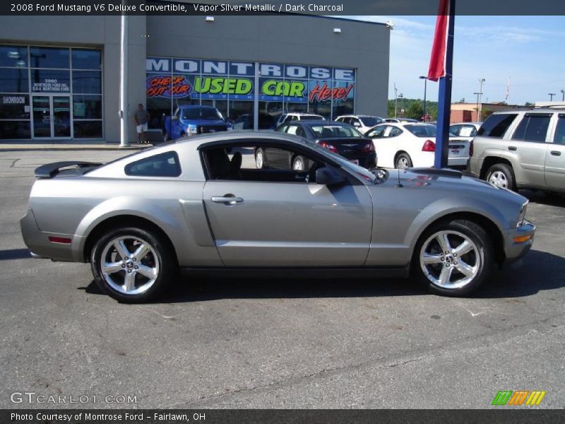 Vapor Silver Metallic / Dark Charcoal 2008 Ford Mustang V6 Deluxe Convertible