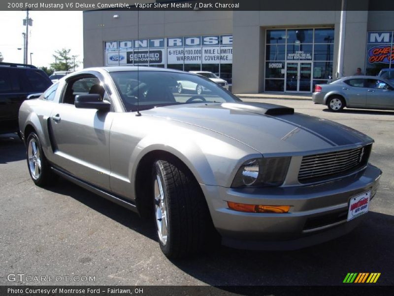 Vapor Silver Metallic / Dark Charcoal 2008 Ford Mustang V6 Deluxe Convertible