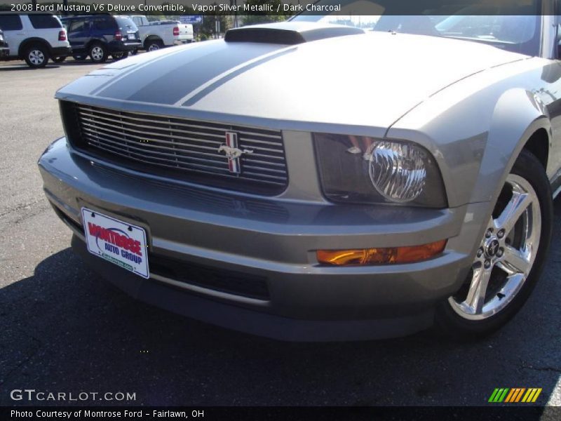 Vapor Silver Metallic / Dark Charcoal 2008 Ford Mustang V6 Deluxe Convertible
