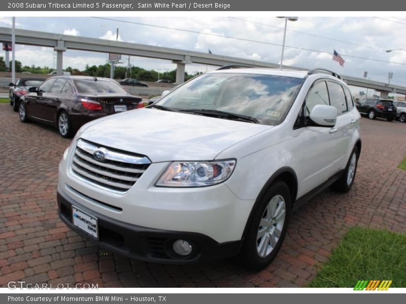 Satin White Pearl / Desert Beige 2008 Subaru Tribeca Limited 5 Passenger