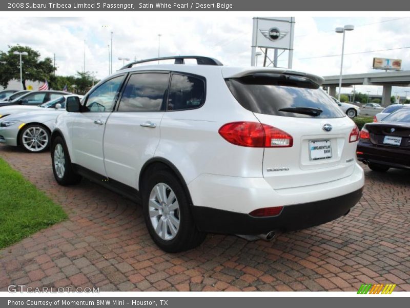 Satin White Pearl / Desert Beige 2008 Subaru Tribeca Limited 5 Passenger