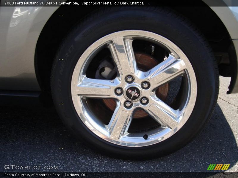 Vapor Silver Metallic / Dark Charcoal 2008 Ford Mustang V6 Deluxe Convertible