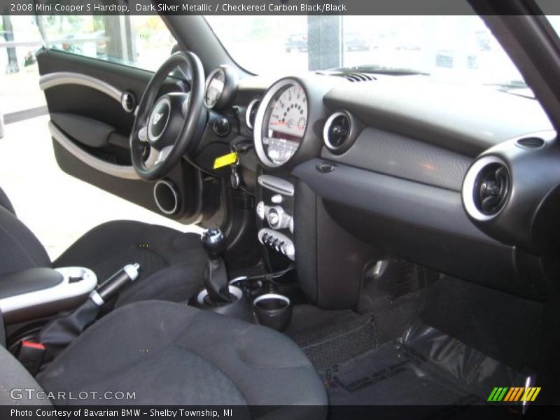 Dark Silver Metallic / Checkered Carbon Black/Black 2008 Mini Cooper S Hardtop