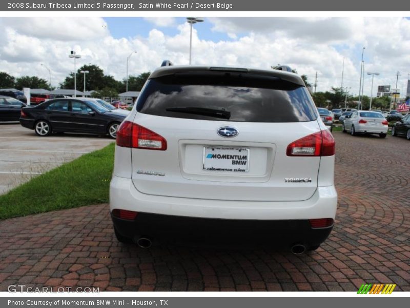 Satin White Pearl / Desert Beige 2008 Subaru Tribeca Limited 5 Passenger