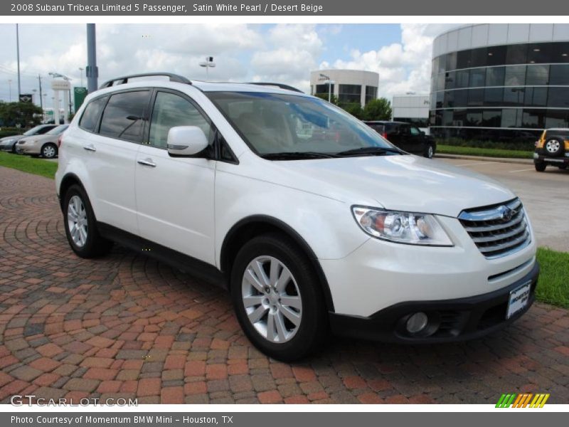 Satin White Pearl / Desert Beige 2008 Subaru Tribeca Limited 5 Passenger