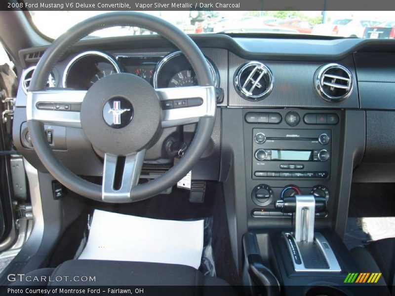Vapor Silver Metallic / Dark Charcoal 2008 Ford Mustang V6 Deluxe Convertible