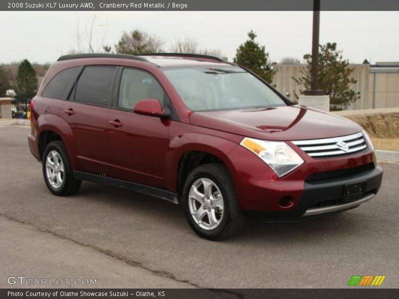 Cranberry Red Metallic / Beige 2008 Suzuki XL7 Luxury AWD