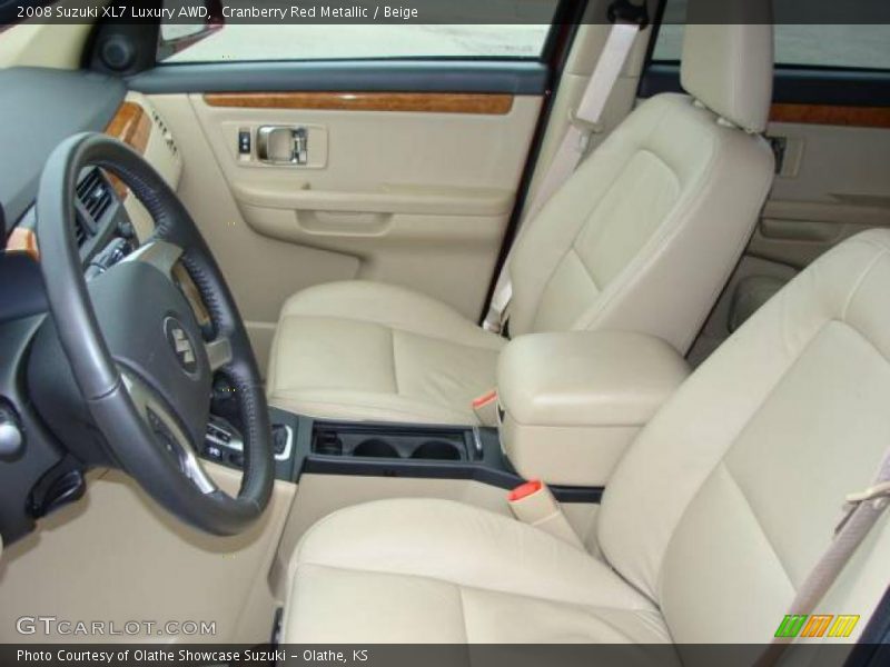 Cranberry Red Metallic / Beige 2008 Suzuki XL7 Luxury AWD