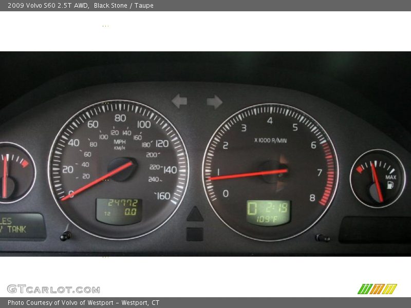 Black Stone / Taupe 2009 Volvo S60 2.5T AWD