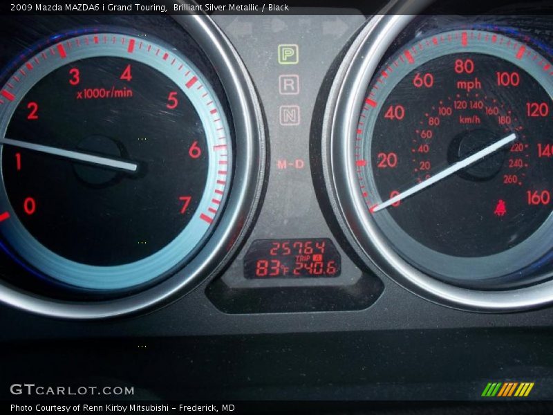 Brilliant Silver Metallic / Black 2009 Mazda MAZDA6 i Grand Touring