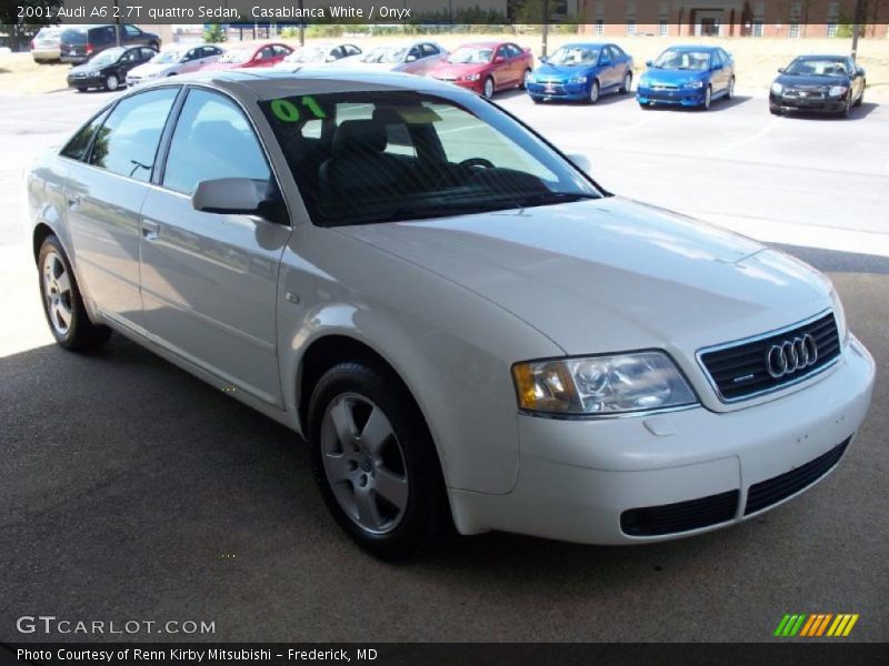 Casablanca White / Onyx 2001 Audi A6 2.7T quattro Sedan