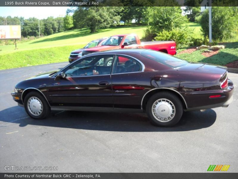 Dark Cherry Metallic / Red 1995 Buick Riviera Coupe