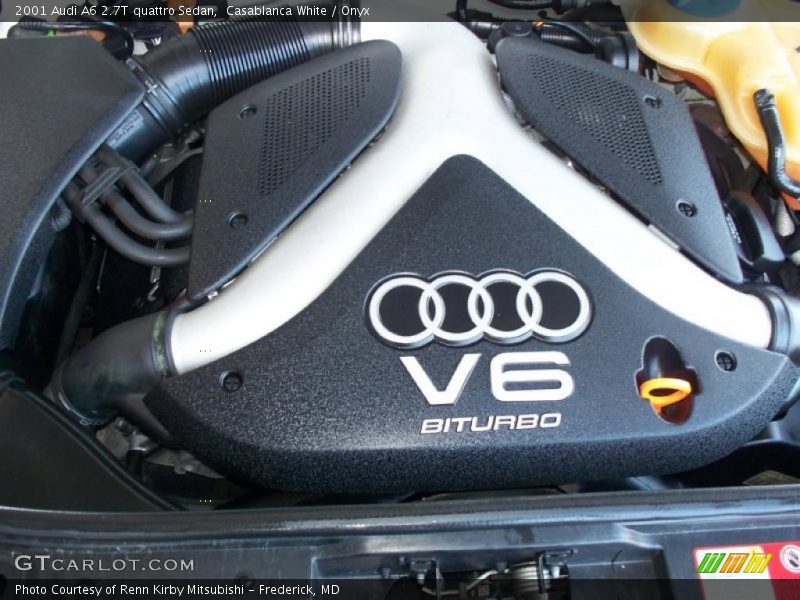 Casablanca White / Onyx 2001 Audi A6 2.7T quattro Sedan