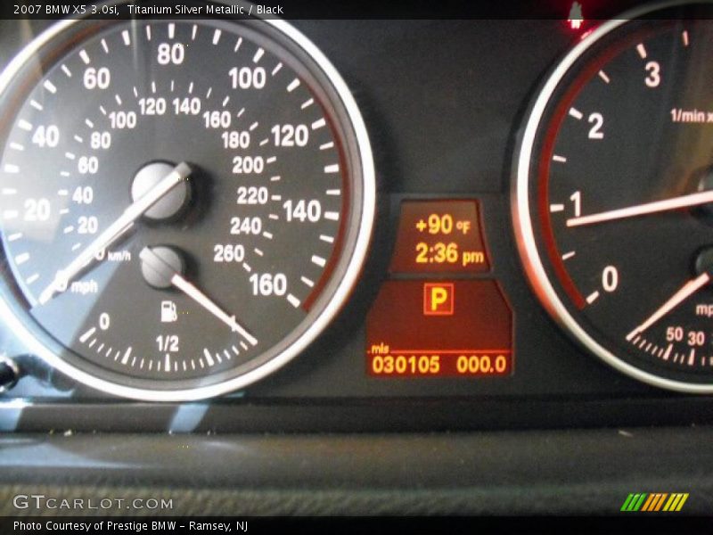 Titanium Silver Metallic / Black 2007 BMW X5 3.0si