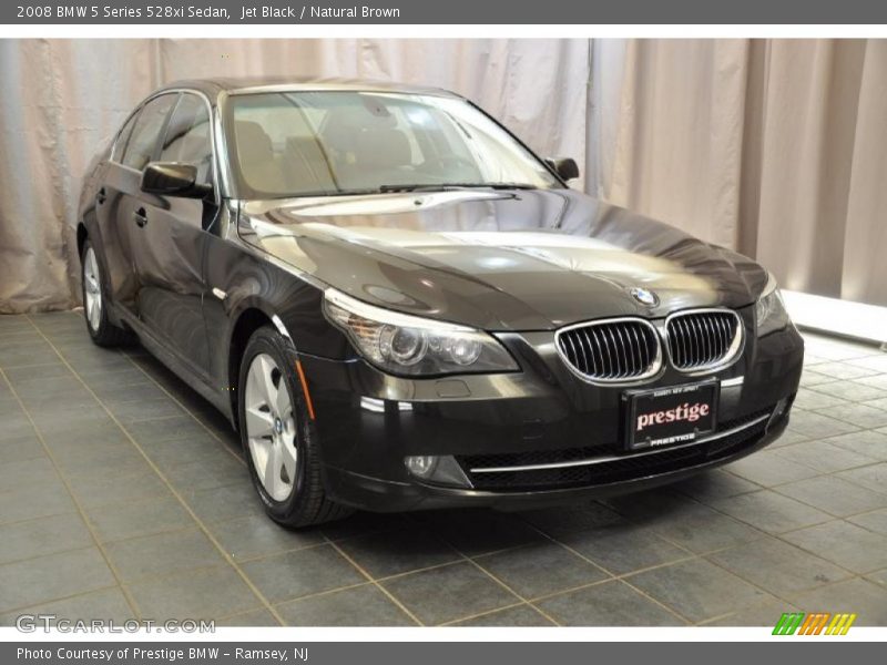 Jet Black / Natural Brown 2008 BMW 5 Series 528xi Sedan