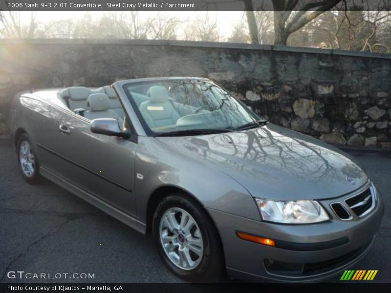 Steel Gray Metallic / Parchment 2006 Saab 9-3 2.0T Convertible