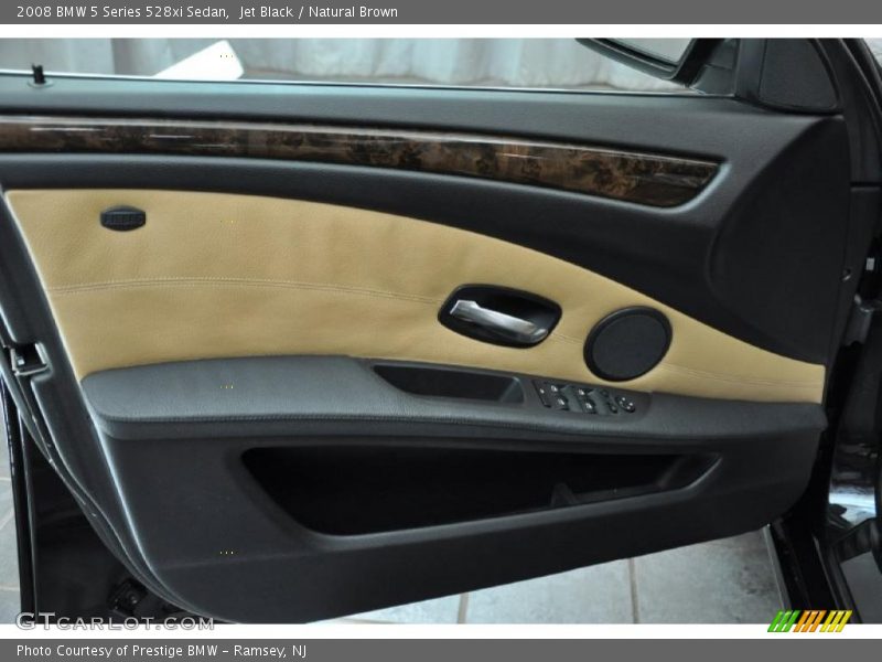 Jet Black / Natural Brown 2008 BMW 5 Series 528xi Sedan