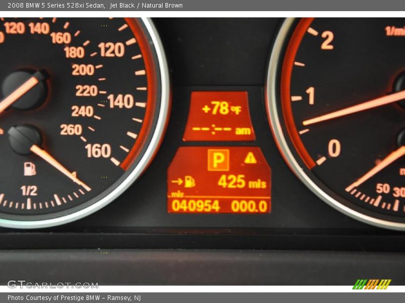 Jet Black / Natural Brown 2008 BMW 5 Series 528xi Sedan