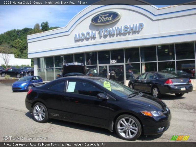 Nighthawk Black Pearl / Black 2008 Honda Civic Si Coupe