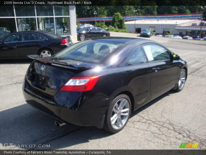 Nighthawk Black Pearl / Black 2008 Honda Civic Si Coupe