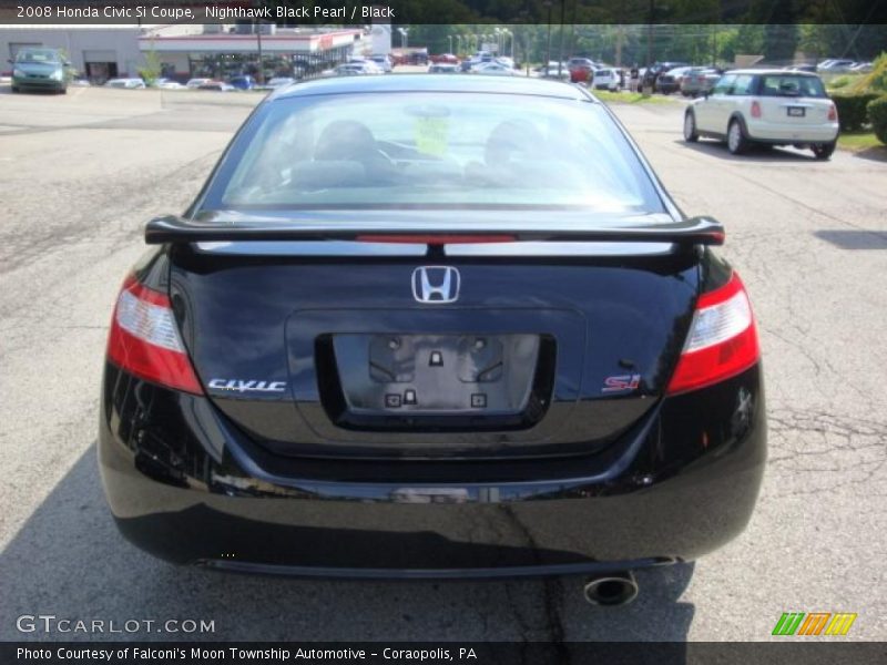 Nighthawk Black Pearl / Black 2008 Honda Civic Si Coupe