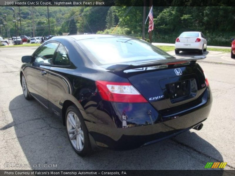 Nighthawk Black Pearl / Black 2008 Honda Civic Si Coupe