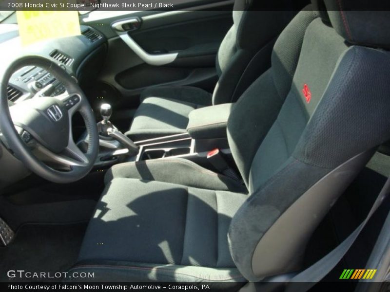 Nighthawk Black Pearl / Black 2008 Honda Civic Si Coupe