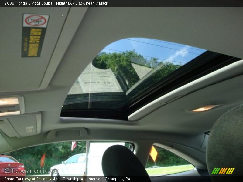 Nighthawk Black Pearl / Black 2008 Honda Civic Si Coupe