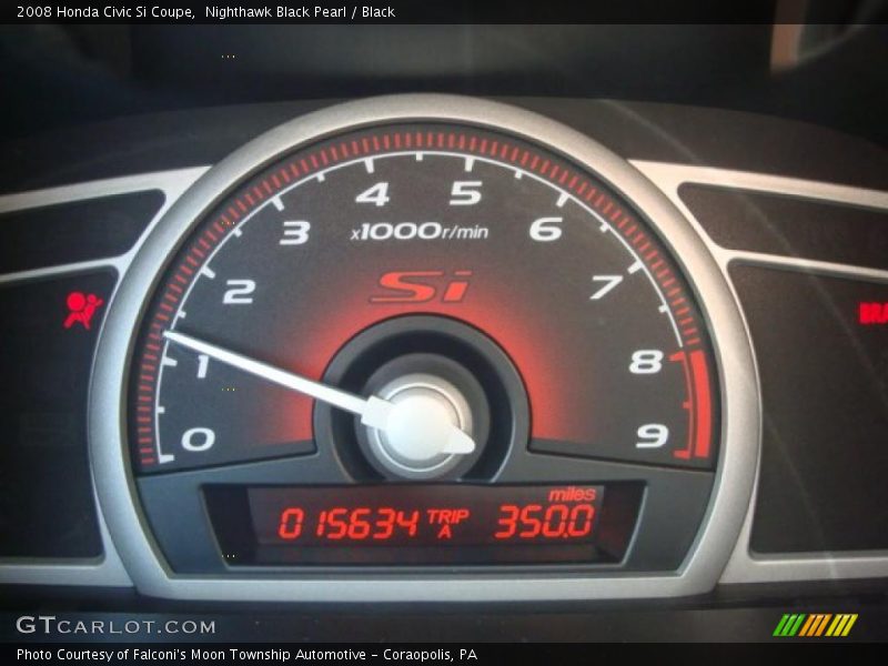 Nighthawk Black Pearl / Black 2008 Honda Civic Si Coupe