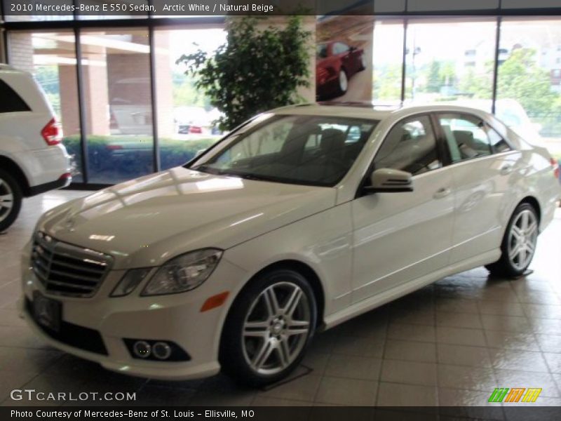 Arctic White / Natural Beige 2010 Mercedes-Benz E 550 Sedan