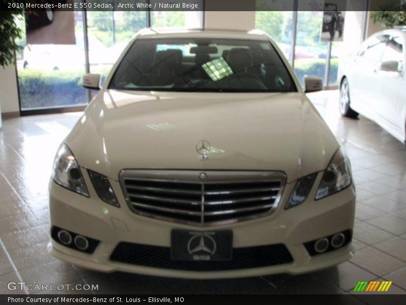 Arctic White / Natural Beige 2010 Mercedes-Benz E 550 Sedan