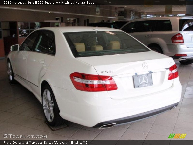 Arctic White / Natural Beige 2010 Mercedes-Benz E 550 Sedan