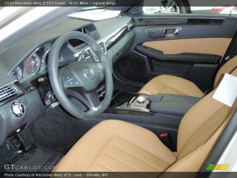 Arctic White / Natural Beige 2010 Mercedes-Benz E 550 Sedan