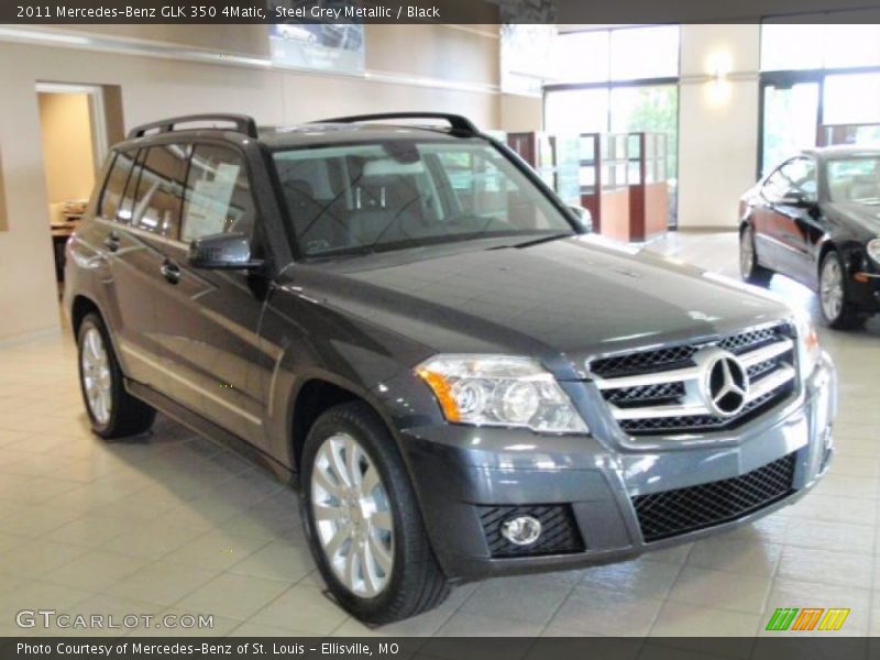 Steel Grey Metallic / Black 2011 Mercedes-Benz GLK 350 4Matic