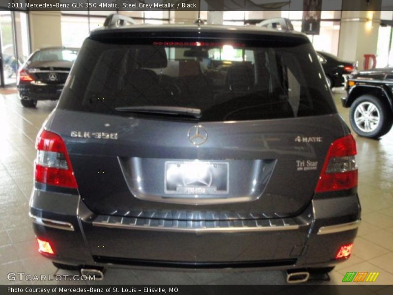 Steel Grey Metallic / Black 2011 Mercedes-Benz GLK 350 4Matic